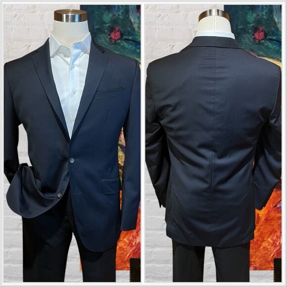 Ted Baker Mens 42L Dark Ink Navy Blue Casual Blazer Sport Coat Jacket - Picture 6 of 15